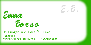 emma borso business card